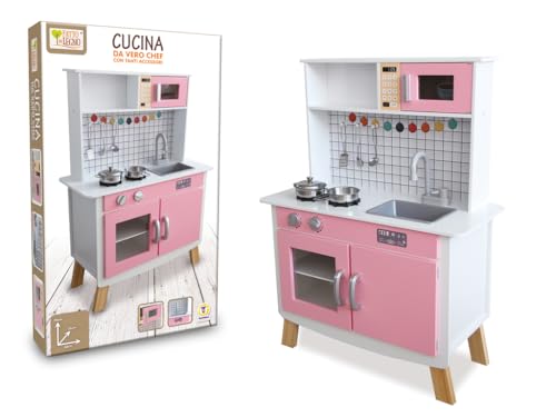 Cocina de juguete de madera Teorema de diseño robusto con accesorios 5