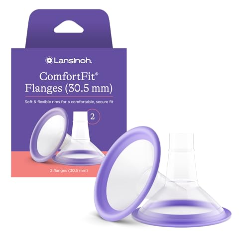 Image of Lansinoh ComfortFit Breast Pump Flanges, Size 30.5mm, 2 Count