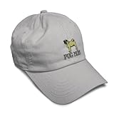 Speedy Pros Soft Baseball Hat Embroidered Pug Dog Mom Pets French Bulldogs Men & Ladies Cap Cotton Light Grey Design Only