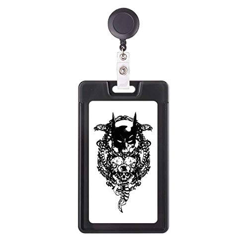 Porte-badge rétractable pirate squelette cadeau original pour collègue de travail