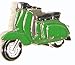 Mainly Metal Broche en métal émaillé Scooter Lambretta – Vert foncé