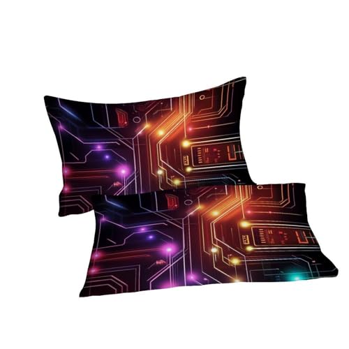 Housse de couette microfibre 220x240 anti-plis imprimé 3D - 7