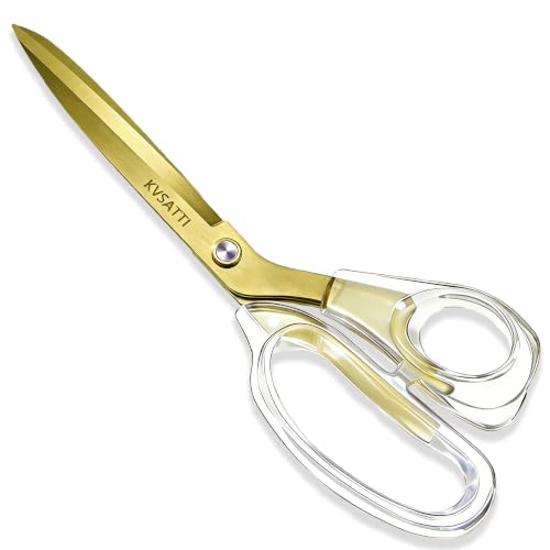 KVSATTI 9.5 Large Scissors All Purpose Heavy Duty for Fabric Gold