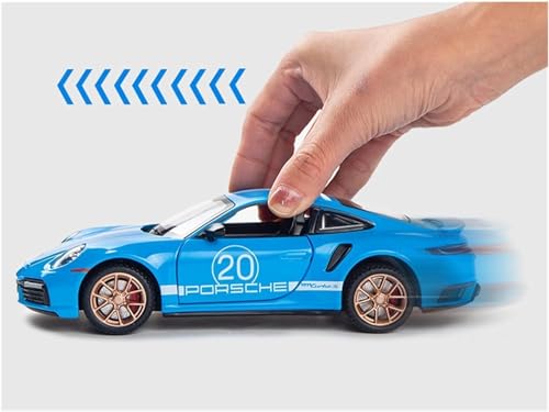 Image of SPITEN Porsche 911 Limited Edition 1:32 Diecast Scale Model Alloy Metal Pull Back Toy car for Kids with Openable Doors & Light, Music Toy Vehicle for Kids - Colors as Per Stock(Multicolour)