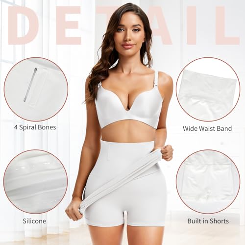 Image of MISS MOLY Shapewear Half Slip Dress for Women High Waist Body Shaper Seamless Tummy Control Skirt Smoother Under Dresses