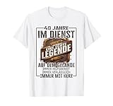 Dienstjubiläum 40 Jahre Im Dienst - Firmenjubiläum Jubiläum T-Shirt