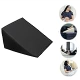 BUY ALL HERE Large Triangle Adult Wedge Pillow for Sleeping Post Surgery Bed Rest Reflux, and Reduced Tossing and Turning, Wedge Pillow for Leg & Knee, 51 X 46 X 28 CM (Black) - Image 1
