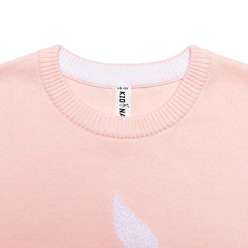 Image of Kid Nation Girls Sweaters Cotton Cute Kids Sweater Crew Neck Holiday Pullover