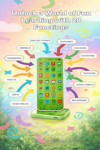 Image of VEROZA MART Educational Phone Toy for 2-12 Years Kids Rechargeable 24 Modes Talking Baby Smart Phone Mobile Toy for Boys Girls Christmas Gift Birthday Surprise (Multi-Language)