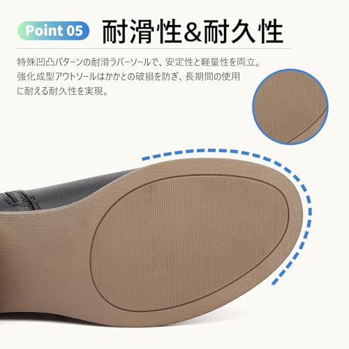 Hananiショートブーツ 撥水加工 防水PUレザー