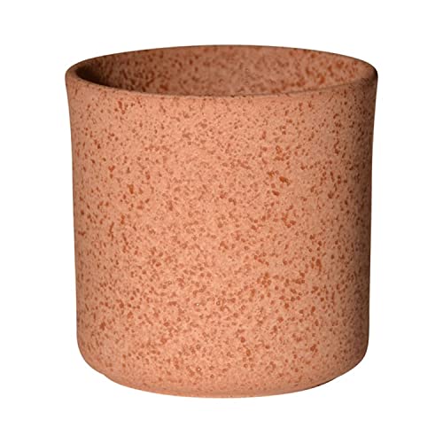 INNA-Glas Maceta de cerámica Araya, Moteado, marrón, 13cm, Ø13cm - Jardinera de cerámica