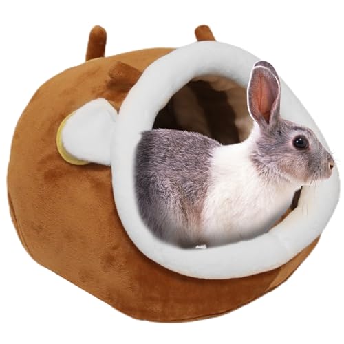 Image of EAEDMY Guinea Pig Bed House & Hideout for Rat Bearded Dragon Hedgehog Ferret to Sleep and Hide, Guinea Pig Cage Accessories Habitat Decor (X-Large, 1.Sika Deer)
