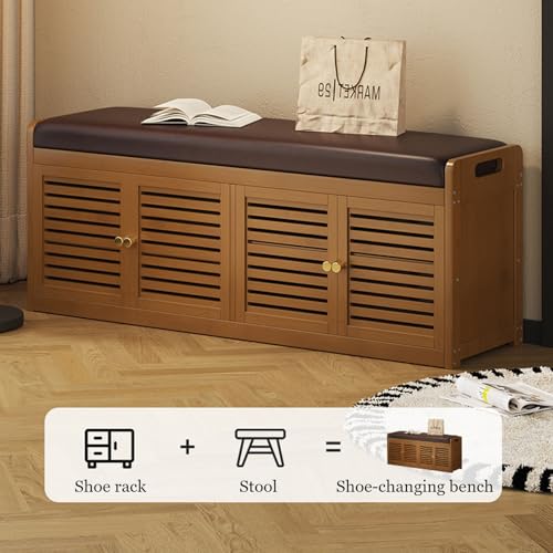 Banc de rangement à chaussures à 2 niveaux pour optimiser l'espace - 4