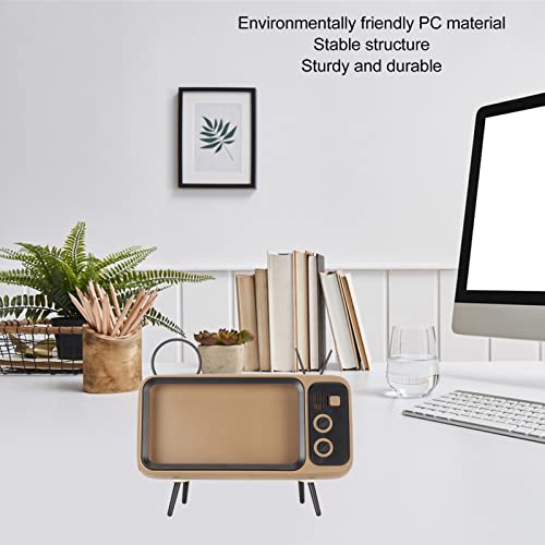 Hztyyier Desk Mobile Phone Bracket Cell Phone Stand Retro TV Style Phone Holder Mobile Holder Desktop Phone Holder Stand for Desk - Image 4