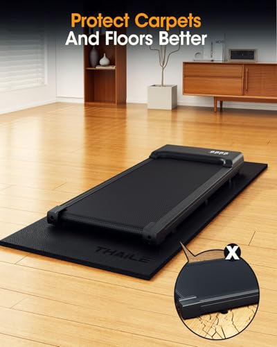 Image of THAILE Large Exercise Mat, 7'x5' /6'x4' /8'x6' /10'x6', 8mm PVC Workout Mat