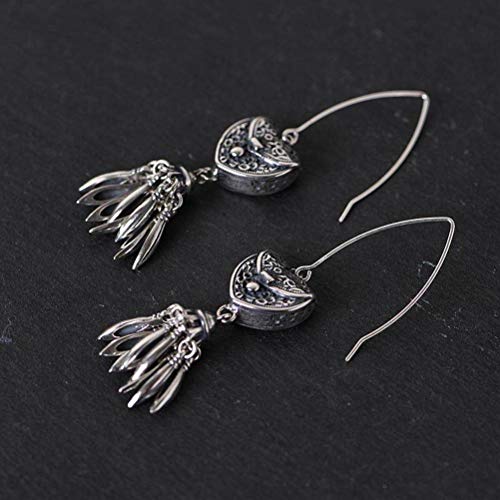 Goutte d'oreille rétro thaï boucles d'oreilles légères anti-allergies - 2