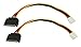 zdyCGTime 8-Inch 4 Pin Floppy Drive to 15 Pin SATA Male Power Cable(2-Pack)