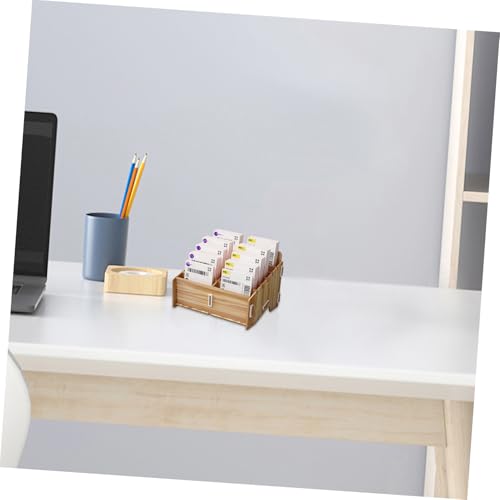 Boîte de rangement ticket bois compacte pour optimiser votre petit bureau - 6