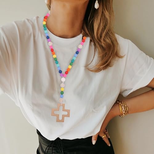 WUTKYAX Terço de silicone para batismo, primeiro rosário infantil God Bless, My First Rosary with A