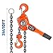 Heavy Duty Come Along 6600LBS/3T, 10FT/3M Lift Height & Dual-Claw Brake, G80 Chain Manual Lever Ratchet Chain Hoist with 360° Rotation, Fit for Farm, Garage & Industrial Lifting
