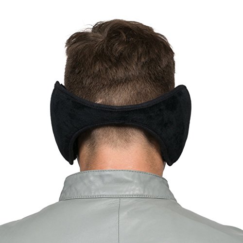 Cabf Winter Ear Muffs,Cold Weather Ear Warmers, Plain Color Classic Earmuffs, Winter Accessory Outdoor Ear Muffs, Unisex and Thickened Style. (Black)