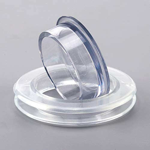 AIEX 2 Inch 2 Set Patio Table Umbrella Hole Ring and Cap Set Silicone Transparent Including 2 Rings and 2 Stoppers - Image 3