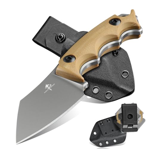 Image of Purple Dragon EDC Fixed Blade Knife with Rotatable Sheath,D2 Survival Knife