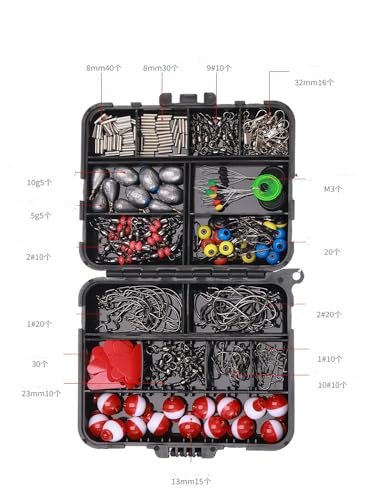 Kit de pesca multiusos con 264 piezas miniatura 2