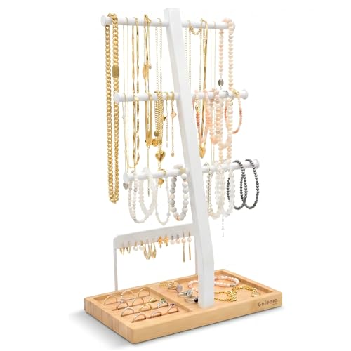 Présentoir à bijoux blanc pour boucles d'oreilles et montres