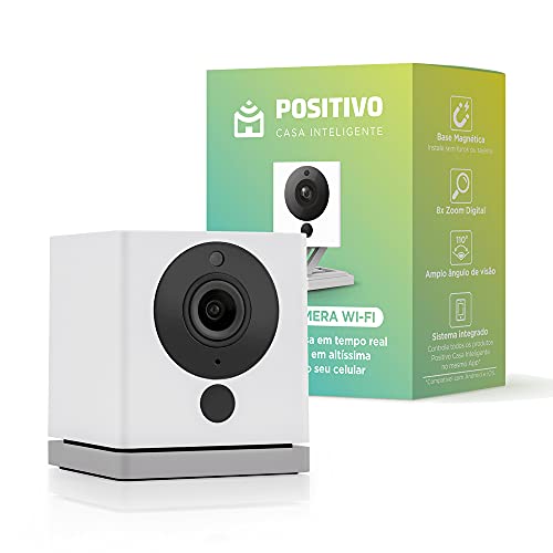 Smart Câmera Wi-Fi Positivo Casa Inteligente, 1080p Full HD, 15 FPS, áudio bidirecional, detecção de movimentos, visão noturna, Bivolt – Compatível com Alexa