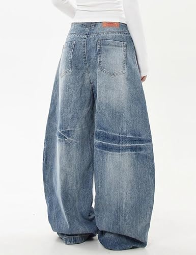 Womens Baggy Jeans Vintage Oversized Pants Aesthetic Hip Hop Jeans Denim Graphic Jean Grunge Pants3