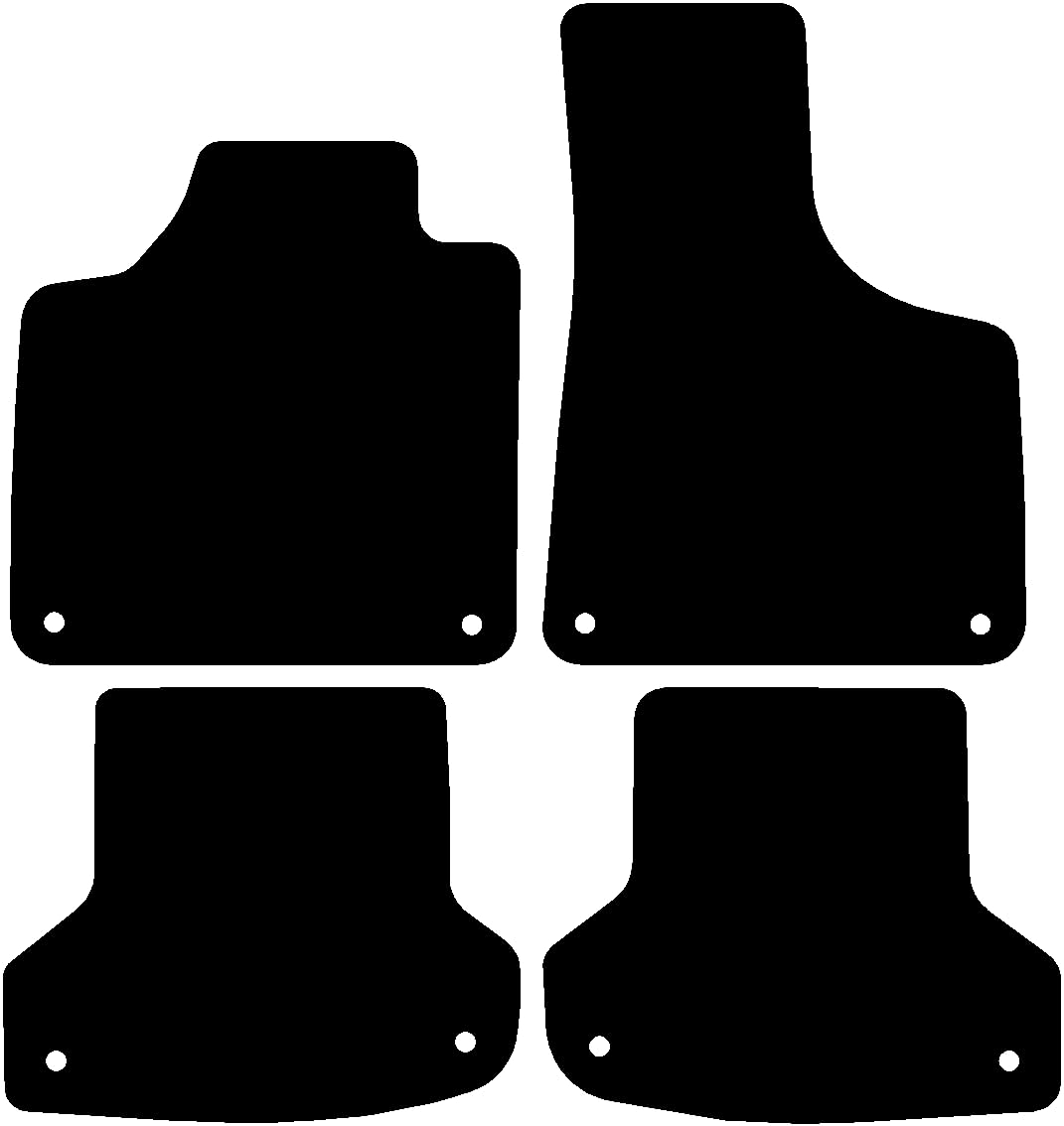 Alfombrillas adecuadas para Audi A3 8P 2003-2013 Versión: 8P Compacto / 8PA Sportback | Calidad: Luxury