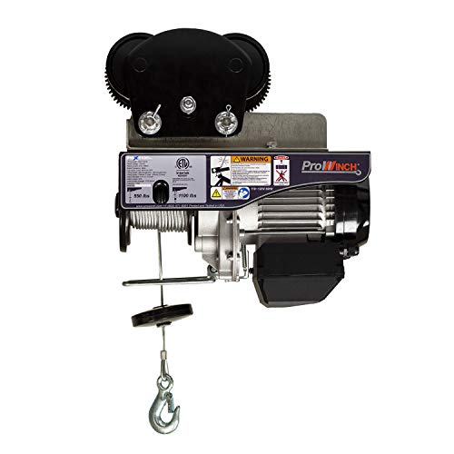 image for Prowinch 1/2 Ton Electric Wire Rope Hoist with Electric Trolley 1000 l