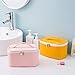 Meiyuuo Makeup Bag Large Cosmetic Bags for Women Girls Cute Travel Zipper Pouch Toiletry Organizer for Beauty Essentials Waterproof (Yellow)
