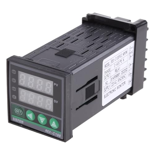Controlador de temperatura digital PID REX-C100 con relé de termostato de salida 0-400 ℃