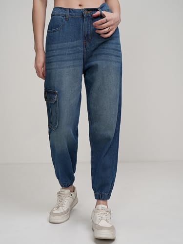 Image of Tokyo Talkies Women's Jogger Regular Mid-Rise Jeans Pant