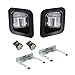 HERCOO LED License Plate Light Lamp Lens Black Housing White Bulbs Clip Retainer Compatible with 2003-2018 Dodge Ram 1500 2500 3500 Pickup Truck Rear Step Bumper Aftermarket Repalcement, Pack of 2