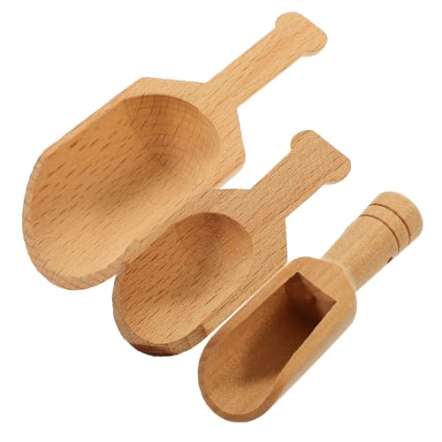 FELTECHELECTR Elegant Wooden Tea Spoon Mini Salt Scoop for Bath Salts Multi-function Scoop for Tea Medication Fertilizer