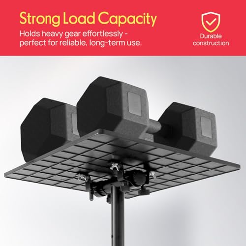 Image of PYLE Laptop & Projector Stand, Tripod Stand With Adjustable Height 28 inch-50 inch, Portable DJ Equipment Mount, Angle Adjustable Tray, Lightweight Metal Construction, Stage, Studio, Musicians & Performers
