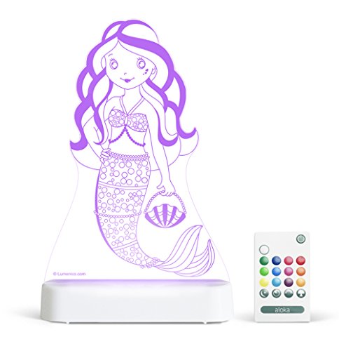 Preisvergleich Produktbild Aloka Nachtlicht Meerjungfrau mit Fernbedienung
