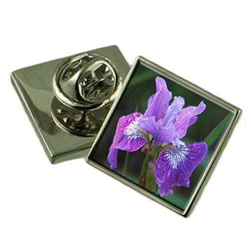 Épinglette fleur iris argent sterling 925 broche luxe avec son écrin cadeau