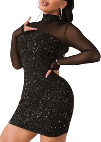 Joyfunear Sparkly Bodycon Party Dress for Women