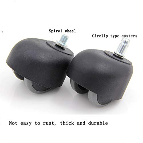 Ruedas giratorias 5pcs Silla giratoria Rueda Muebles Rueda Nylon PU Silla de Oficina Rueda Ruedas de plástico con Frenos para Muebles Mesa Trolley Cama Montaje de Banco de Trabajo