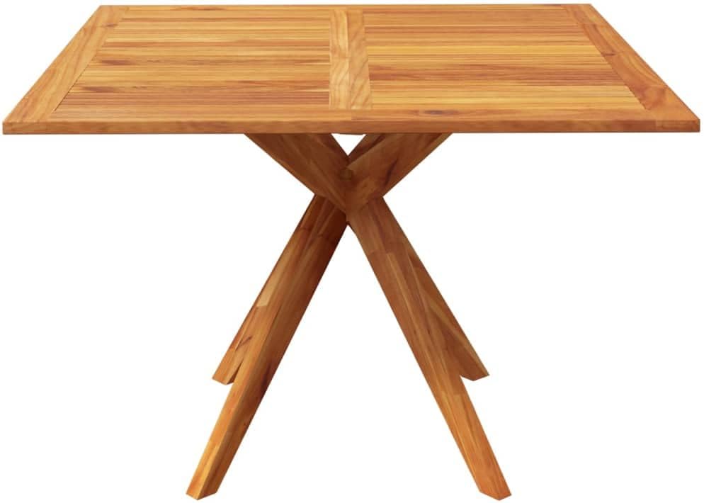 Patio Table,Outdoor Dining Table,Outdoor Coffee Table,Outdoor Patio Furniture,Farmhouse Rustic Table,Bistro Table,for Deck,Lawn,Garden,Backyard, 43.3"x43.3"x29.5" Solid Wood Acacia