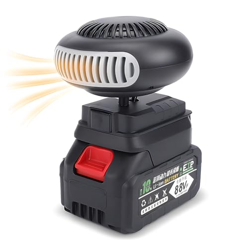 Elprico Heizlüfter mit Akku, 12000 MAh 170 W Tragbare Wiederaufladbare...