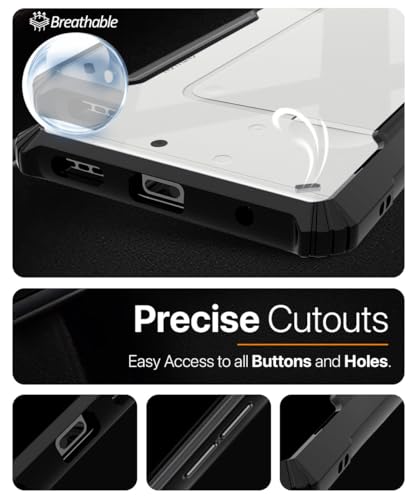 Image of WOW IMAGINE Shock Proof Clear Back Case Mobile Cover for Nothing Phone 3A Lite (Hard | Hybrid PC + TPU | Full Armour Device & Camera Protection | Black)