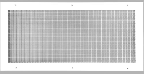 Image of 20 inch x 36 inch or 36 inch x 20 inch Cube Core Eggcrate Return Air Grille - Aluminum Rust Proof - HVAC Vent Duct Cover - White [Outer Dimensions: 21.75 x 37.75]
