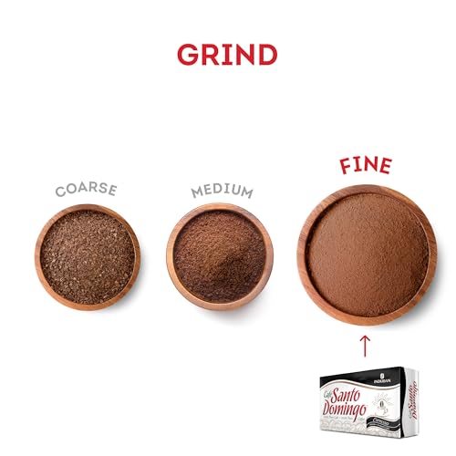 Image of Cafe Santo Domingo Espresso, 10 oz Vacuum Bag, Ground Coffee, Dark Roast - Product from the Dominican Republic (Pack of 4)
