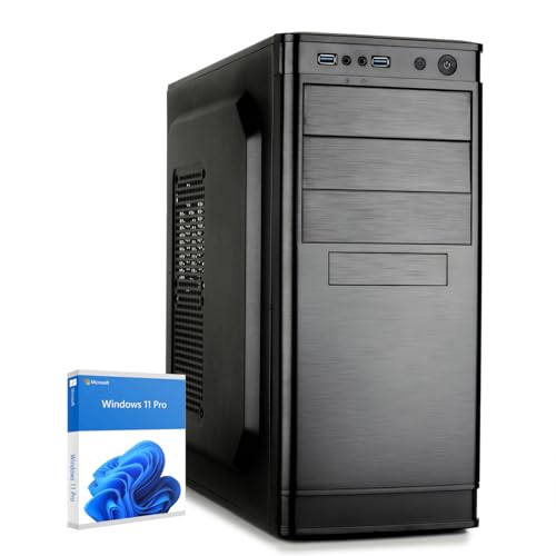 dcl24 Desktop Office PC i5 14400, UHD Grafik 730-500GB SSD, 16GB DDR5, schneller Media PC mit 10x4.7 GHz, WLAN, Windows 11 Pro Personalcomputer für Büro und Homeoffice [19783]