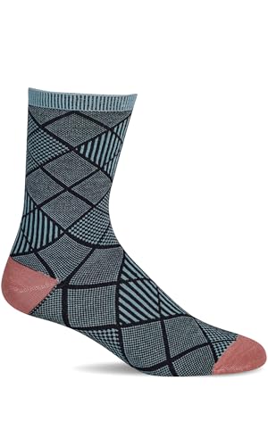 Chaussettes femme Argyle Tweed Crew Sockwell noir en taille S/M
